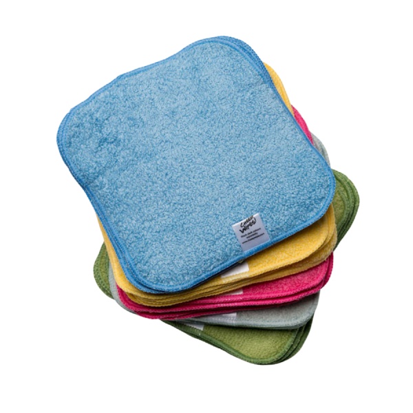 Washable PREMIUM Cotton Terry Reusable Wipes - RAINBOW Pack